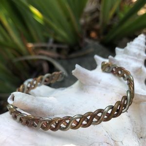 Mixed metals cuff bracelet